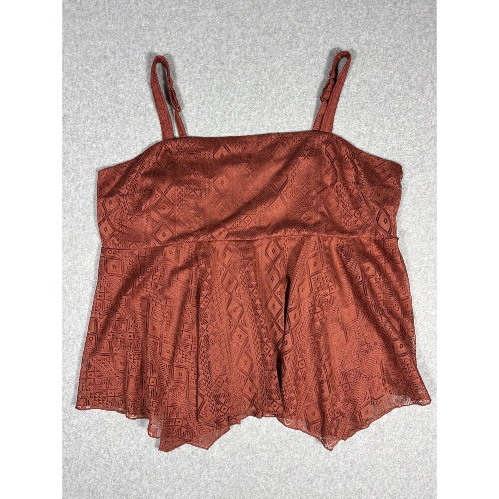 Torrid Womens Lined Lace Crochet Plus Cottagecore Boho Orange Babydoll NWT Sz 4X